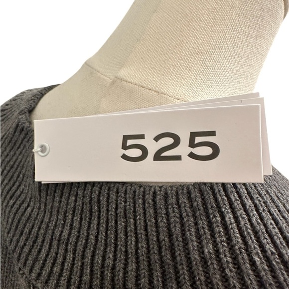 525 AMERICA Ellie Cotton V Neck Dress in Charcoal Heather Gray Women Size XS NWT - Picture 10 of 14